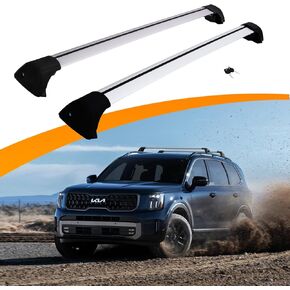 Snailfly 165 LBS Anti-Theft Cross Bars Fit for 2023 2024 2025 Kia Telluride X-LINE X-PRO with Raised Side Rails, Roof Rack Crossbars Cargo Accessories