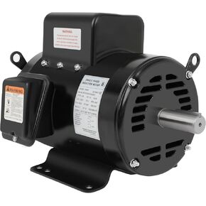 7.5HP Air Compressor Motor ODP 3450RPM, Single Phase 184T Frame Motor, 208V-230V, 1-1/8"Shaft Diameter Rolled Steel Shell