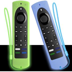 for 2023 Fire TV Stick 4K Max (2nd Gen) /Omni Series/Insignia/Toshiba/Fire TV 2-Series/4-Series- Alexa Voice Remote Control Silicone Cover with Lanyard（Black）
