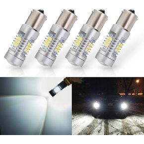Extremely Bright 1156 1141 1003 7506 BA15S 21-SMD 2835 Chipsets 1260 Lumens LED Bulb Replacement Amber Yellow for Car RV Interior Turn Signal Blinker Side Marker Lights Bulbs (Pack of 4)