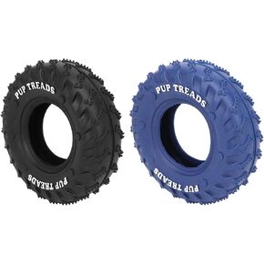 2pcs for Puppies Teething, Unbreakable Rubber Tire Dog Toy Pet Chew Toy for Medium Large Dogs, Indestructible Dog Toys for Fun, Training, Dental Care, Clean Teeth