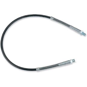 LUMAX LX-1212 Black 30 inch 1/8" NPT x 3/8-32 UNEF 7500 PSI Thermoplastic Grease Hose with 2 Springs. Thermoplastic Hose with Aramid Fiber Reinforcement.