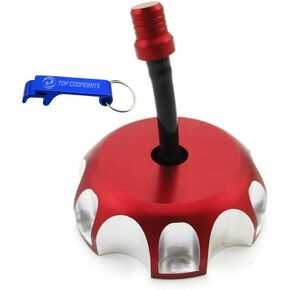 TC-Motor Red Aftermarket Replacement Gas Fuel Tank Cap Cover For Honda CRF 250R 250X TRX450R 2004-2010, CRF 450R 450X 2005-2010, XR200 XR250 XR400 1986-2010, XR600L,XR 650 L 1986-2003, TRX 400 EX 1999