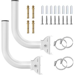 Baaletc Universal Wireless Bridge Bracket Mount, Pole and Wall-Mounted J Mounting for TV Antennas, Point to Point Wireless Bridge, Outdoor Access Point AP 2-Pack