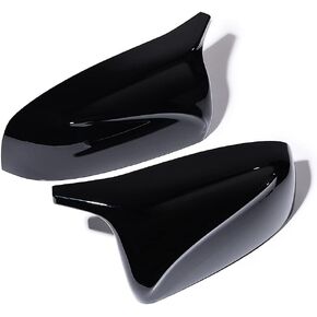 Pair of Gloss Black Door Rearview Mirror M Style Wing Side Mirror Cover Cap Replacement for BMW X5 E70 X6 E71 2007-2013