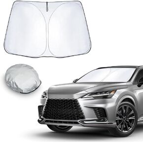 CDEFG Fit for 2023 2024 Lexus RX 350 Windshield Sunshade 2023 2024 Lexus RX 350/ RX Hybrid 350H 450H 500H Accessories Sun Shade Visor Foldable Sun Shield Sun Blocker (2024 RX 350)