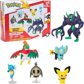 Pokemon Battle Ready Figure Set w/ 4.5" Deluxe Action Grimmsnarl, 6 Pieces - 2" Scarlet & Violet Figures - Officially Licensed - Easter Basket Stuffer Gift for Kids, Boys, Girls