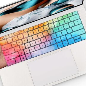 2 غطاء لوحة مفاتيح لجهاز Dell XPS 15 9500 9510 9520، 17.3 بوصة Dell XPS 17 9700 9710 9720 غطاء حماية للوحة مفاتيح الكمبيوتر المحمول، ملحقات Dell XPS 15 17 (أسود + شفاف)