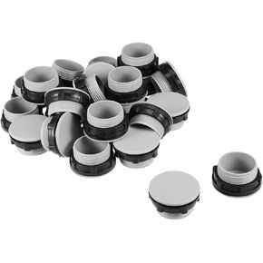 uxcell 24 Pcs 30mm Black Gray Plastic Push Button Switch Hole Panel Plug