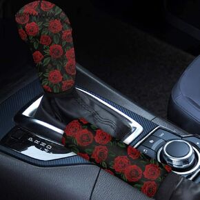 Buybai Womens Car Gear Shift Knob Cover+ Hand Brake Cover Dreamcatcher Car Decor Accessories 2 Pcs Set Fit Most Vehicles Soft & Comfort