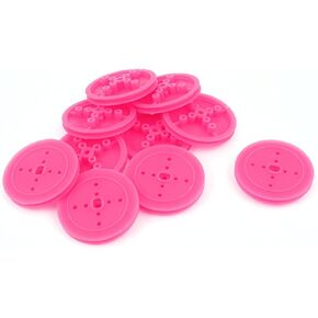 uxcell 10 Pcs Plastic 36mm Diameter D Shape Shaft Hole DIY Gear Band Pulley Red