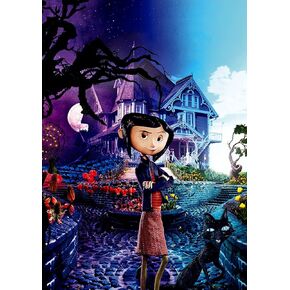 SXSJEIOU DIY Coraline Diamond Painting Kits for Adults, Full Round Diamond Art Kit Beads for Home Wall Decor 12 X 16 Inch