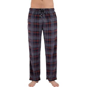 INTIMO Men's Microfleece Plaid Lounge Pant