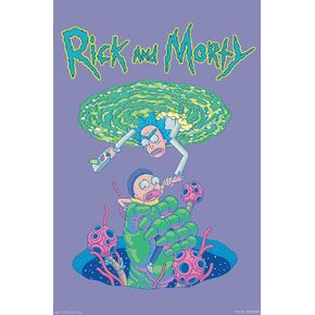 Trends International Rick And Morty - Portal Fall Wall Poster, 22.375" x 34", Unframed Version