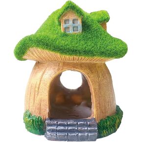 Mushroom Fish Hideout for Aquarium,Resin Aquarium Caves and Hides for Fish Tank Hideout, Aquarium Hideout Caves Decorations for Betta, Aquatic Pets to Breed, Play and Rest