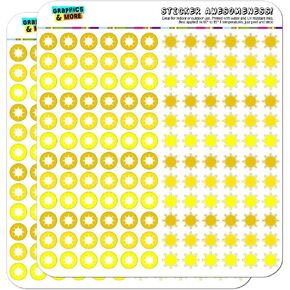 Sun Dots Planner Calendar Scrapbooking Crafting Stickers - Yellow - Opaque