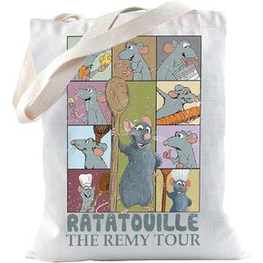TSOTMO Cartoon Movie Merch Tote Bag For Cartoon Fans Mouse Chef Gift Chef Remy Cook Gift Remy Little Chef Inspired Bag
