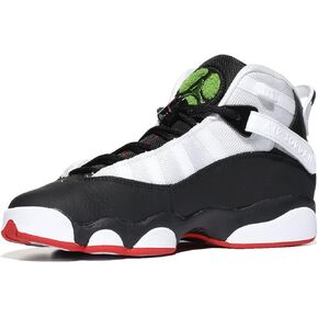 Jordan 6 Rings (Big Kid) Black/University Red/White/Chlorophyll 7 Big Kid M
