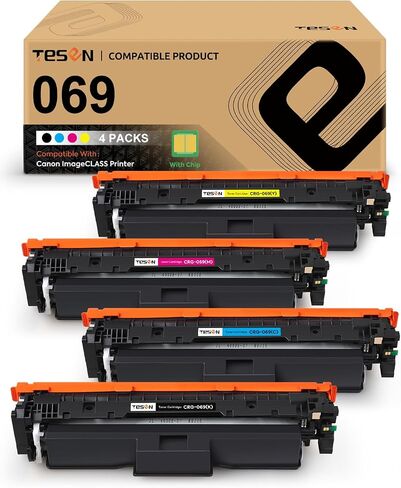 069 069H MF753Cdw Compatible Toner Cartridge Replacement for Canon 069 CRG 069 Toner Cartridge Set Using with Canon Imageclass LBP674C LBP674Cdw, MF750C MF751Cdw Printer 4-Pack Color in Saudi Arabia