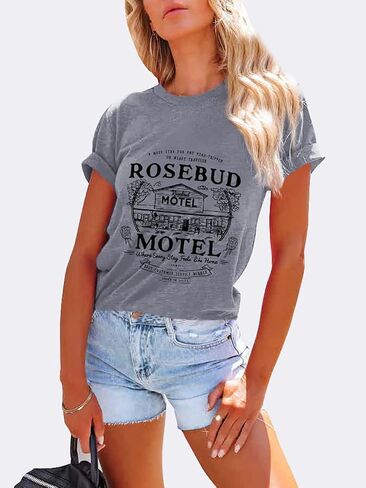 Women Vintage T Shirt Funny Summer Short Sleeve Tops Print Graphic Tees in Saudi Arabia