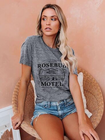 Women Vintage T Shirt Funny Summer Short Sleeve Tops Print Graphic Tees in Saudi Arabia