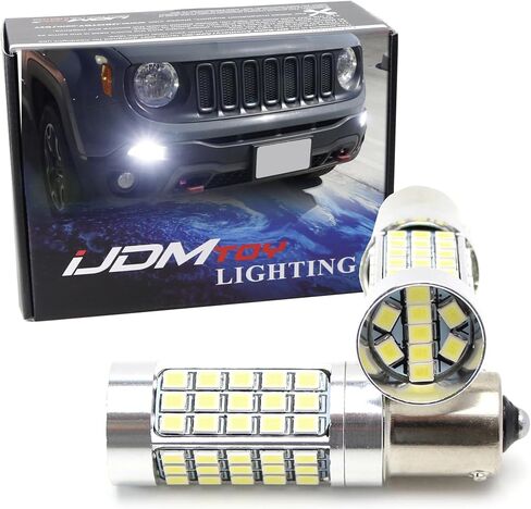بدائل iJDMTOY White 1157 2357 متوافقة مع 2015-2018 Pre-LCI Jeep Renegade D.R.L in Saudi Arabia