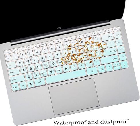 2 PCS Keyboard Cover for 2023 2022 HP Laptop 14 14-em 14-ES 14-ep 14-ek 14-ed 14t-eh100 14z-em000 em0047nr 14t-es000 es0013dx es0033dx 14t-ep000 ep0097nr Laptop Keyboard Protector Skin-Black+Clear in Saudi Arabia