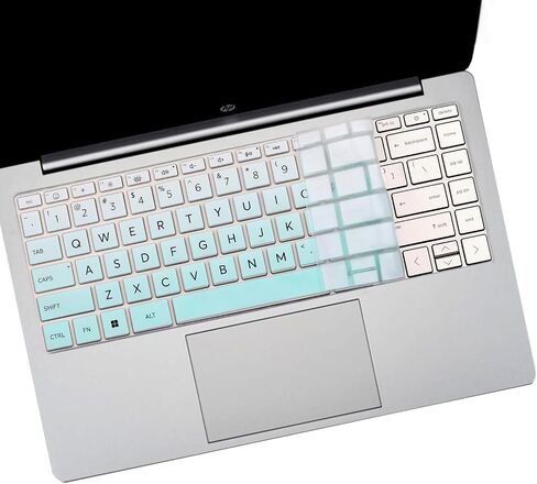 2 PCS Keyboard Cover for 2023 2022 HP Laptop 14 14-em 14-ES 14-ep 14-ek 14-ed 14t-eh100 14z-em000 em0047nr 14t-es000 es0013dx es0033dx 14t-ep000 ep0097nr Laptop Keyboard Protector Skin-Black+Clear in Saudi Arabia
