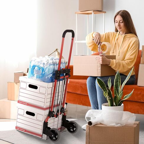 شاحنة يدوية فولاذية قابلة للطي من Magna Cart S-RS Personal MCI، أحمر/فضي in Kuwait