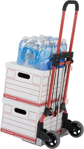 شاحنة يدوية فولاذية قابلة للطي من Magna Cart S-RS Personal MCI، أحمر/فضي in Kuwait