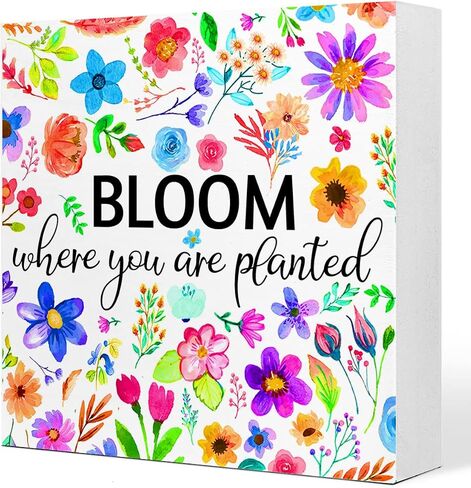 It's The Little Things in Life Inspirational Wooden Plaque Sign Desk Decor,Rustic Spring Summer Ladybug Heart Wood Block Sign Desk Decorations for Home Living Room Garden Shelf Table Decor in Saudi Arabia