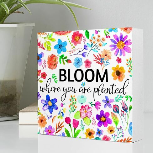 It's The Little Things in Life Inspirational Wooden Plaque Sign Desk Decor,Rustic Spring Summer Ladybug Heart Wood Block Sign Desk Decorations for Home Living Room Garden Shelf Table Decor in Saudi Arabia
