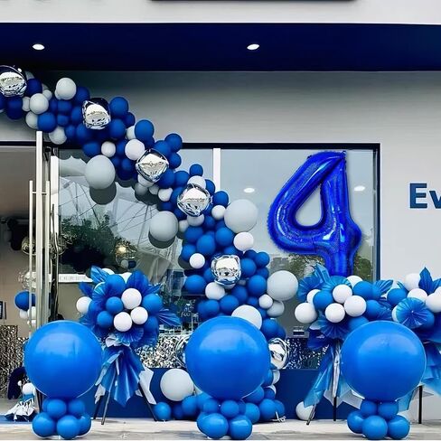 رقم 6 بالون 40 بوصة، بالون أزرق داكن كبير الحجم، رقم 6 بالونات من رقائق معدنية عملاقة، بالونات هيليوم عيد الميلاد السادس للأطفال الأولاد والبنات ديكورات حفلات أعياد الميلاد ومناسبات الذكرى السنوية للزفاف in Kuwait