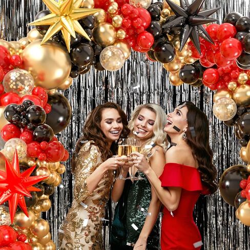 141pcs Blue and Black Balloons Garland Arch Kit,18 12 10 5 Inch Black Royal Blue Silver Confetti Balloons with Foil Star for Birthday Class of 2024 Graduation Party Decoration in Saudi Arabia