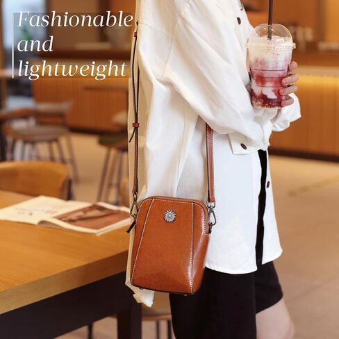 Small Crossbody Purse Bag for Women,Mini Crossbody Cell Phone Bags Wallet,All-match Leather Cross body Bag Purse with Strap in Kuwait