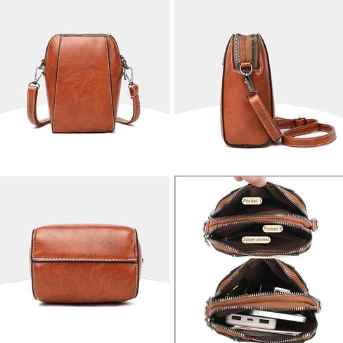 Small Crossbody Purse Bag for Women,Mini Crossbody Cell Phone Bags Wallet,All-match Leather Cross body Bag Purse with Strap in Kuwait