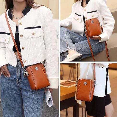 Small Crossbody Purse Bag for Women,Mini Crossbody Cell Phone Bags Wallet,All-match Leather Cross body Bag Purse with Strap in Kuwait