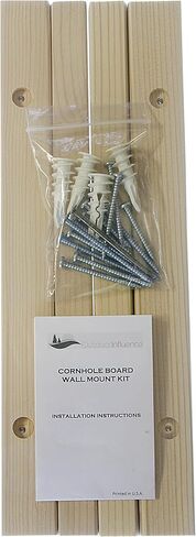 Cornhole Board Wall Mount Accessory Kit Perfect for Displaying Your Boards - Unfinished Wood Ready for Paint or Stain - Wall Anchors and H/W Included in Saudi Arabia
