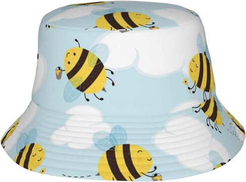 Funny Print Bucket Hats, Reversible Sun Cap Summer Packable Travel Fisherman Hat for Men Women Teens in Saudi Arabia