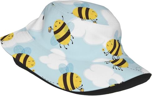 Funny Print Bucket Hats, Reversible Sun Cap Summer Packable Travel Fisherman Hat for Men Women Teens in Saudi Arabia