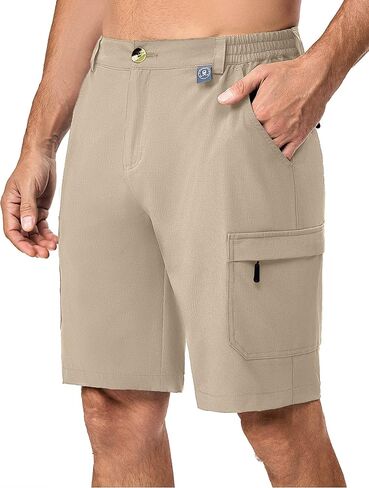 Little Donkey Andy Men's 10 Inch Quick Dry Cargo Shorts Stretch Lightweight Outdoor Hiking Shorts UPF 50 in Saudi Arabia