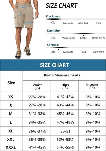 Little Donkey Andy Men's 10 Inch Quick Dry Cargo Shorts Stretch Lightweight Outdoor Hiking Shorts UPF 50 in Saudi Arabia