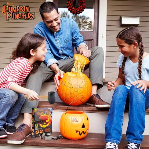 Pumpkin carving kit for kids | Pumpkin carving tools | Pumpkin carving stencils | Pumpkin carver kit | safe pumpkin tools (24 pieces) in Saudi Arabia