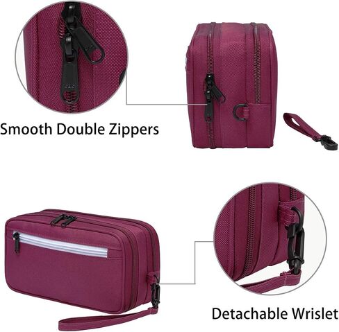 Pencil Case, Chasechic Large Pen Pouch Holder with Double Zipped Compartment and Wristlet for School Office Yellow in Saudi Arabia