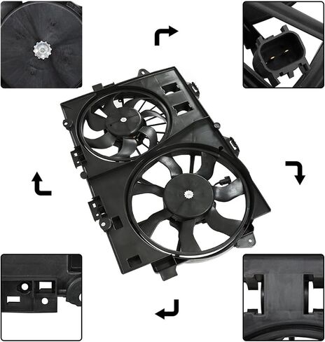 Radiator Cooling Fan Replacement for 2006 2007 2008 Equinox 2006 2007 2008 Torrent 11149730 in Saudi Arabia