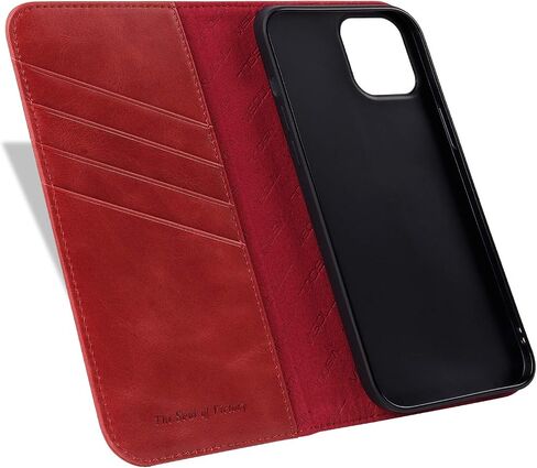 VISOUL Case for iPhone 12 Pro Max 6.7", Genuine Leather Flip Wallet Case Cover with Stand for Men and Women, Magnetic Phone Case Portfolio with Card Holder for iPhone 12 Pro Max 5G 6.7-inch (Black) in Saudi Arabia
