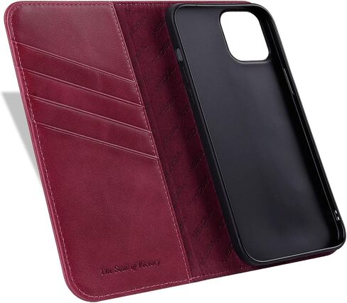 VISOUL Case for iPhone 12 Pro Max 6.7", Genuine Leather Flip Wallet Case Cover with Stand for Men and Women, Magnetic Phone Case Portfolio with Card Holder for iPhone 12 Pro Max 5G 6.7-inch (Black) in Saudi Arabia