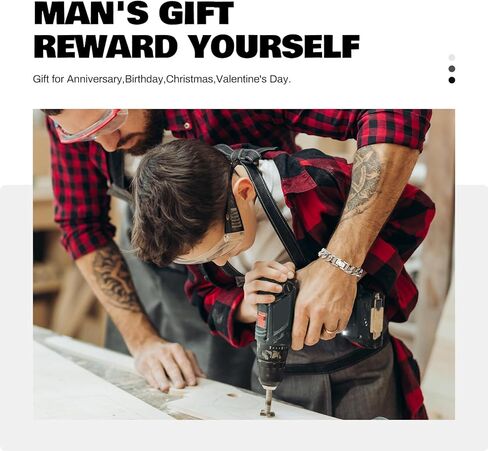 سوار King Will للرجال - سلسلة ربط كوبية سوداء/فضية مرصعة بالزركونيا المكعبة للارتداء اليومي وملاءمة مريحة in Kuwait