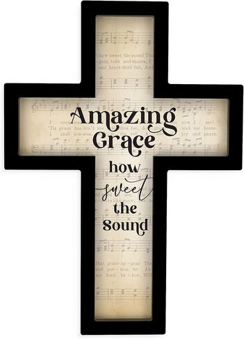 P. Graham Dunn Amazing Grace Black Outline 18 x 12.75 MDF Wood Decorative Cross Sign in Saudi Arabia