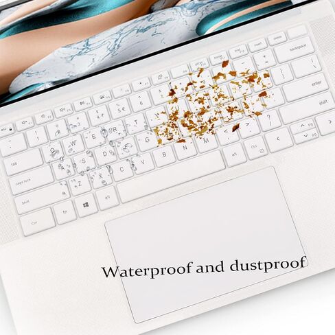 2 Pack Keyboard Cover for 15.6" Dell XPS 15 9500 9510 9520, 17.3" Dell XPS 17 9700 9710 9720 Laptop Keyboard Cover Protective Skin, Dell XPS 15 17 Accessories (Black+Clear) in Kuwait